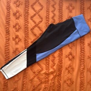 ZYIA Colorblock Leggings in Black, Blue, and White